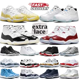 11s Cheery Basketball Shoes 11 낮은 감사 시원한 회색 자란 전설 블루 파란색 해군 옐로우 스킨 남성 트레이너 스포츠 운동화