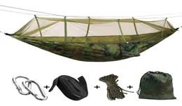 JEYL портативный высокопрочный парашютный тканевый гамак для кемпинга, подвесная кровать с москитной сеткой, спальный гамак88969252194507