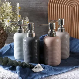 Dispenser di sapone liquido 1pc bottiglia di ceramica di colore solido nordico bagno shampoo erogazione di gel doccia organizzatore per il bagno di casa