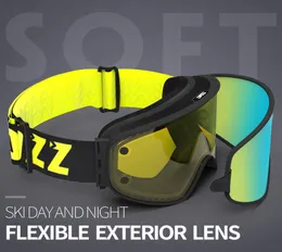 Copozz óculos de esqui dualuse com troca rápida magnética 2 em 1 lente antiembaçante uv400 óculos de esqui noturno snowboard para homens e mulheres c3311184