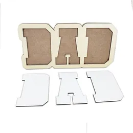 Frames And Mouldings Sublimation Blank Dad P O Frame Fathers Day Gift Heat Transfer Mdf Album Creative Diy Crafts Birthday Gifts Sup Dh6Zt