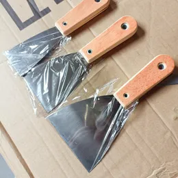 Thickened wooden handle carbon steel putty knife ash knife putty shovel cleaning knife paint trowel