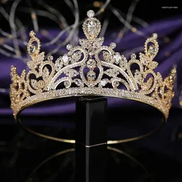 Hårklipp tiaror och krona hadiyana gergous kvinnor bröllopsfest accessorie pannband bc3647 accesorios para el cabello prinsesa