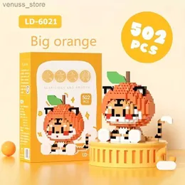 블록 1pc 큰 오렌지 및 큰 배 빌딩 블록 키트 성인 및 어린이 퍼즐 빌딩 블록 장난감 완벽한 교육 장난감 선물 R231208