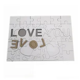 Party Favor A4 Sublimation Blank Puzzle Creative Love 47 Pieces Mdf Heat Transfer Jigsaw Toy Diy Valentines Day Gift Drop Delivery H Dhodc