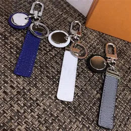 Klassisch schwarz weiß grau PU-Leder Schlüsselanhänger Ring Zubehör Mode Auto Schlüsselanhänger OEO Club Schlüsselanhänger Schnalle für Männer Frauen mit R195g