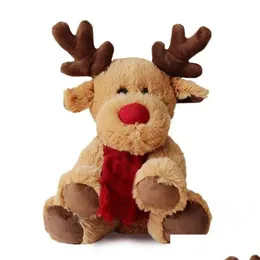 Gefüllte Plüschtiere Schöne Weihnachten Rentier Schal Puppe Spielzeug Home Sofa Dekoration Geschenke für Kinder Zubehör LJ201126 Drop Deliv DH6VF