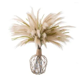 Decorative Flowers Fake Reed Grass Low Maintenance Artificial Realistic Pampas Long-lasting Fade-resistant Home Wedding