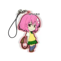 Schlüsselanhänger To Love Original japanische Anime-Figur Gummi-Handyanhänger Schlüsselanhänger Riemen E040299O
