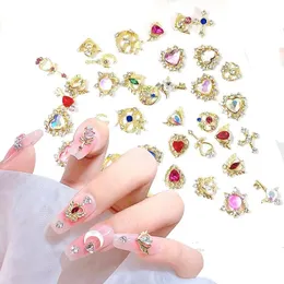 Nail Art Decorations 50PCS Random Luxury Dangle Jewelry Mixed Style 3D Nail Art Charms Design Alloy Nail Art For False Nail Decoration 231207