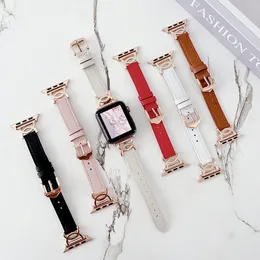 Designer Pu Leather Watch Band Smart Straps For Apple Watch Band Ultra 38mm 42mm 44mm 45mm IWatch Band Series 8 9 4 5 6 7 Men Women Luxury Watchband