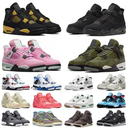 Scarpe da basket 4s da donna 4 Black Cat jumpman Military University Blu Giallo Frozen Moments Bianco Oreo Sail Metallic Green scarpe da ginnastica da uomo Big Size 13