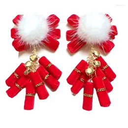 Hair Accessories Red Golden Velvet Bow Ornament Women Girls Clip Christmas Year Hairpin Xmas Party Kids Barrettes