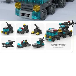 Blocchi 6in1 NUOVO SpecialTow Trucks Aerei Auto Mini Loader Modello classico Building Blocks Set Mattoni Toy City R231208