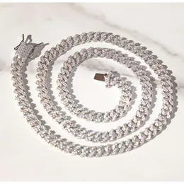 Hot Sale Cuban Necklace Chain S925 Silver 6-10mm Single Row Iced Out Miami Cuban Chain Hip Hop Link with Gra Certificate Jewelry