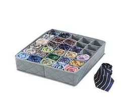 Square Storage Box Removable Lattice Non Woven Fabric Organizer For Home Underwear Socks Necktie Finishing Case Gray 8 5Wz P I7Sqc2236228