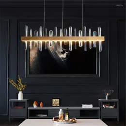 Kronleuchter Luxus K9 Kristall Kronleuchter LED-Beleuchtung für Wohnzimmer Restaurant Bar 30W 40W Lange Gold Art Deco Hängelampe