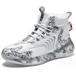 Winter High Top Basketball Shoes 커플을 달리는 팝콘 및 플러시 트렌디 한 남자 스포츠 신발 Yakuda 인기 운동화 상점 훈련 운동화 도매 dhgate