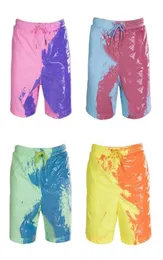 Summer Swimming Shorts Color Changing Badkläder Temperaturkänsliga Colorchanging Beach Pants Swim Trunks Shorts för Kids4926010