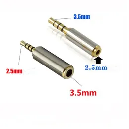 Plug för kabel 2,5 mm hane till 3,5 mm Female Converter Plug Jack Audio Stereo Adapter Plug Converter hörlurar Adapter