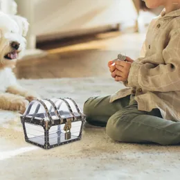 ボトルキャンディボックス海賊の宝箱子供の女の子おもちゃプールプラスチックゴールドコーインストレージケース