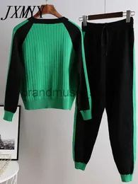 Zweiteilige Damenhose, lässiger zweiteiliger Pullover, Strickjacke, Jacke, Damen, Herbst, neuer Damen-Strickanzug, modisches Baseball-Sport-Reißverschluss-Top und Hosen-Set J231216