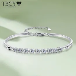 Braccialetti con ciondoli TBCYD m Bracciale con diamanti Bangle per le donne S925 Sterling Silver Luxury Wedding Party Fine Hand Chain Jewelry Gift 231208