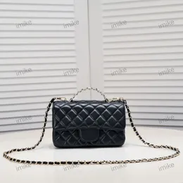 Bolso de diseñador 23A bolso con asa de diamante mini bolso prepucio con cadena de metal bolso diagonal grande de marca bolso cruzado
