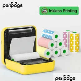 الطابعات PEPAGE A6 MINI PRINTER HIP HOP PRECATION FOR BIG GAME - Bluetooth Portable Thermal مع USB Connect 203 DPI DROP