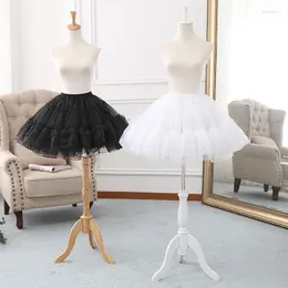 Skirts Puffy Tulle Crinoline 43cm White Black Organza Layer Underskirt Lolita Tutu Skirt Petticoat Wedding Ballet Dance Pettiskirts