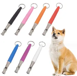 Professionell hundträning Whistle Pet Puppy Training Flute Metal Whistles Colorful Dogs Flutes Outdoor Emergency Survival Tool