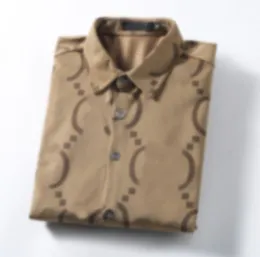 男性のためのコーデュロイドレスシャツ長袖高級シャツレタープリントメンズシャツ