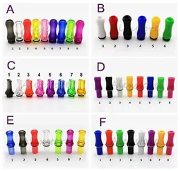 6 estilos de pontas de gotejamento de plástico 510 Ego ponta de fio bocal colorido plano transparente gotejamento para venda clearomizer rda vape ZZ