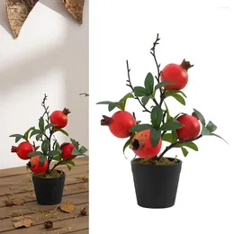 Flores decorativas Bonsai artificial em vaso para flor de decoração de sala de casamento em casa