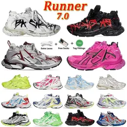 Runner 7.0 Designer Damen Herren Laufschuhe Paris Luxus Transmit Sense Retro Trainer Schwarz Weiß Dekonstruktion Burgund Lässige Turnschuhe Joggen Wandern Läufer 7