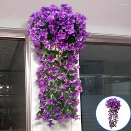 Fiori decorativi Artificiale Glicine Fiore Vite Cespuglioso Viola-colore Rosso Interno Esterno Festa di nozze Appeso a parete Ghirlanda Decorazione della casa