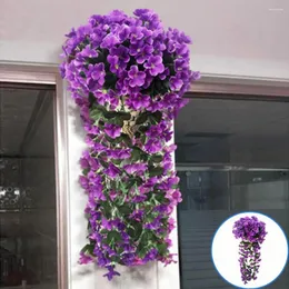 Flores decorativas artificiais glicínias flor videira espessa roxo-cor vermelho interior ao ar livre festa de casamento parede pendurado guirlanda decoração de casa