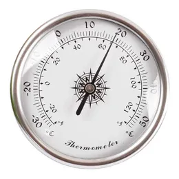 72mm Hygrometer Aluminiumlegering Cigarbox Cigarettfodral Fukt Piano Silver Mekanisk termometer.