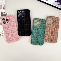 Ünlü tarzı cep telefonu kasası kumaş moda anti şok vaka kapağı iPhone 12/13/14/15 Pro Max