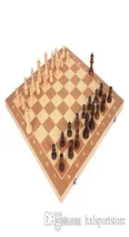 Set di scacchi in legno pieghevole Set di giochi di intrattenimento internazionale di scacchi Tavolo pieghevole educativo durevole e resistente all'usura Entertai7260982