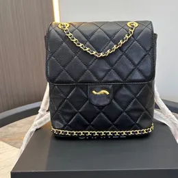 Брендовый рюкзак с цепочкой, дизайнерская женская сумка, роскошные дизайнерские сумки, дизайнерский рюкзак Крутой и красивый рюкзак Золотая кожаная цепочка, зеркальные качественные сумки