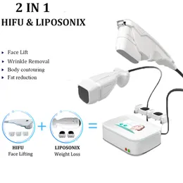 HIFU MASKIN MINI FAT Borttagning Ultraljuds kroppsskulptur Liposonix Anti Celluliter Ultraljud Ansiktsskylt Lyft Instrument 2 Handtag