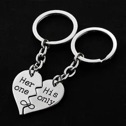 Romantic Couple Keychain Keyfob Valentine's Day Lover Gift Heart Key Set friends keychain keyring gift for women girls #305O