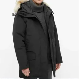 Kanada Puffer Ceketler Erkekler Tasarımcı Gerçek Kurt Kürk Açık Wyndham Windbreaker Jassen Outerwear Hooded Fourr D toptan 2 adet% 10 Dicount