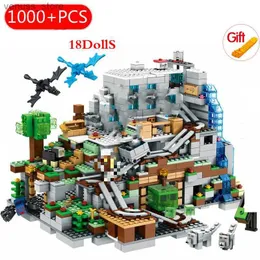 Blocks 2022 NEW Send Flying Dragon For inglys Compatible Building Blocks Mountain Cave Light Village Warhorse Tree House Toys R231208