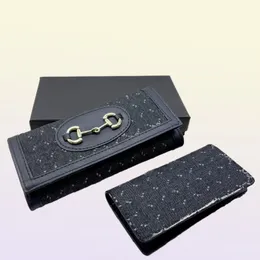 Vintage Woven Money Clips Double Letters Designer Wallets Unisex Leather Long Purses Credit Card Holder Coin Purse With Box1285037