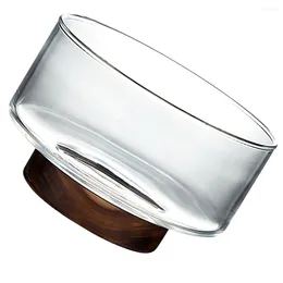 Servis uppsättningar Glass Fruit Storage Bowl Japanese Style Dessert Plate Salad Container