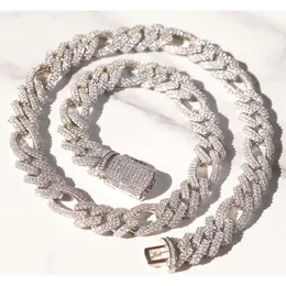 New Design Hip Hop Chain 13mm Wide 925 Silver Necklace D/vvs Moissanite Necklace Bling Cuban Link Chain