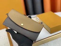Top quality women original box purses luxury real leather Yellow Flower short wallet Card holder Holders single classic zipper pocket designer wallets long purse