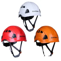 Skidhjälmar Professional Mountaineer Rock Climbing Safety Helm Work Rescue Caving Mountaineering Rappelling Gear Equipment 230921 Dr DHTVP